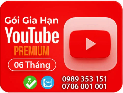 Gói Youtube Premium 06 Tháng